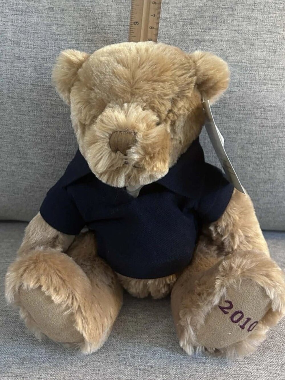 NWT 2010 Burberry Fragrance Plush Teddy Bear Blue Navy Polo Shirt 12" Tall